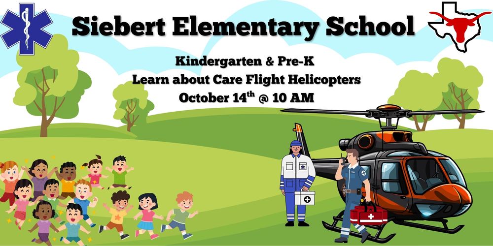 Kindergarten and Pre-K Learn about Care Flight Helicopters, October 14th @ 10 AM