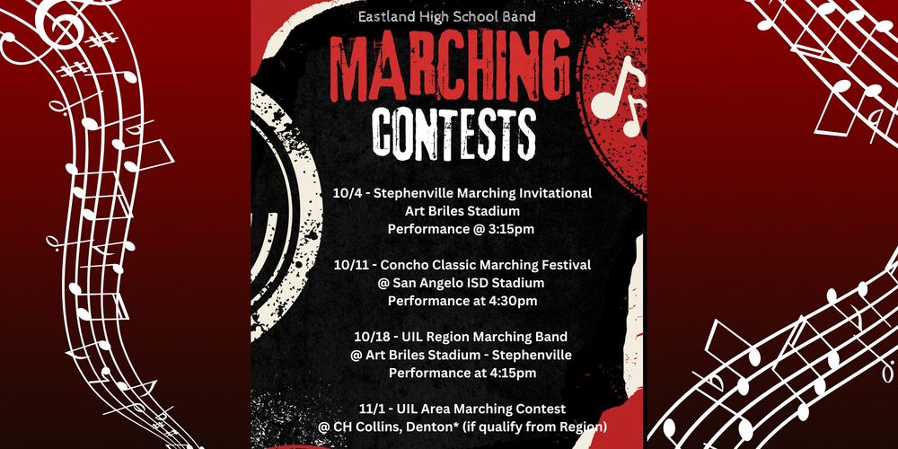 EHS Marching Contest Schedule