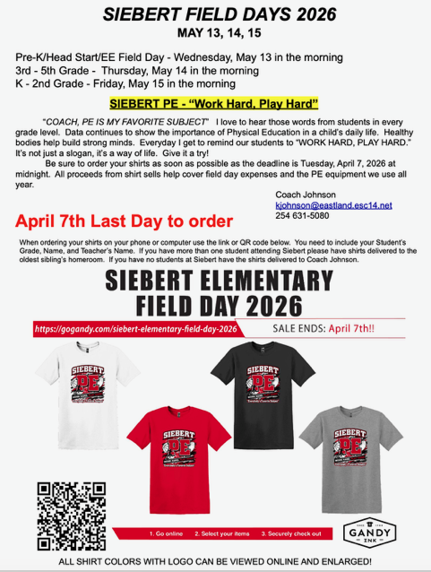 Siebert Field Days Shirt Flyer