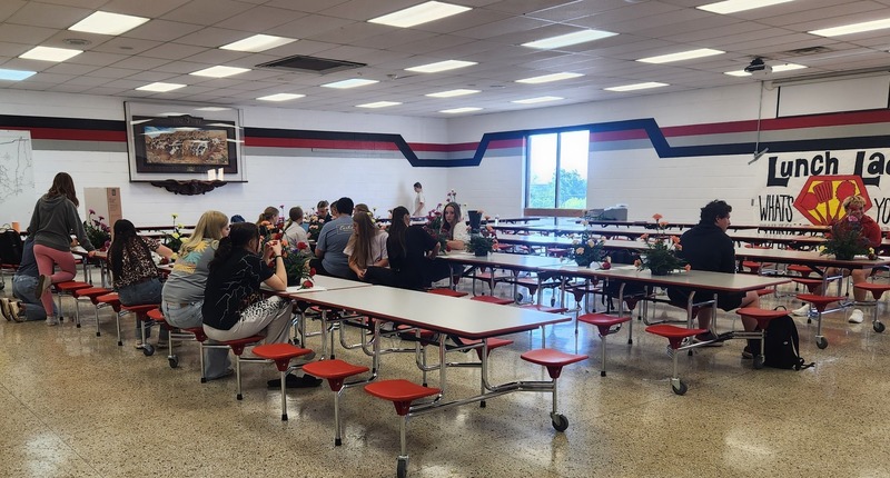 EHS students create floral arrangements
