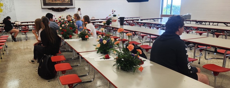 EHS students create floral arrangements