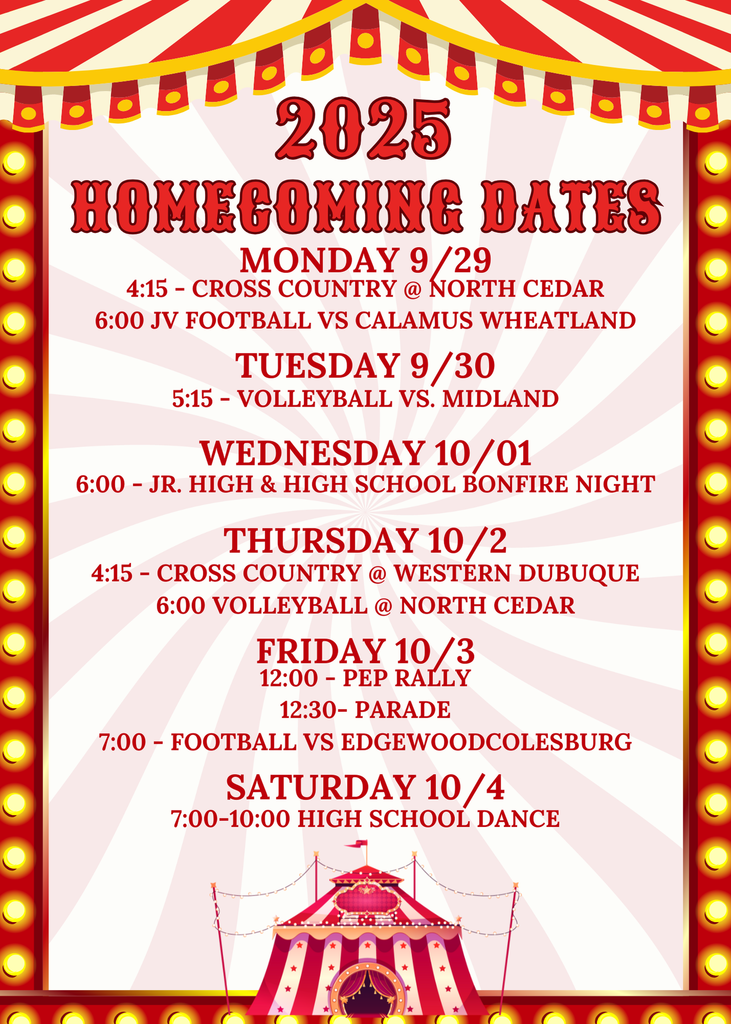 Final Homecoming Dates 2025