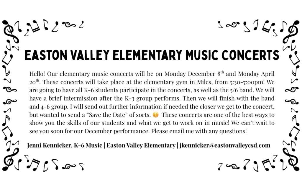 This letter will go home with students the week of November 3rd. 