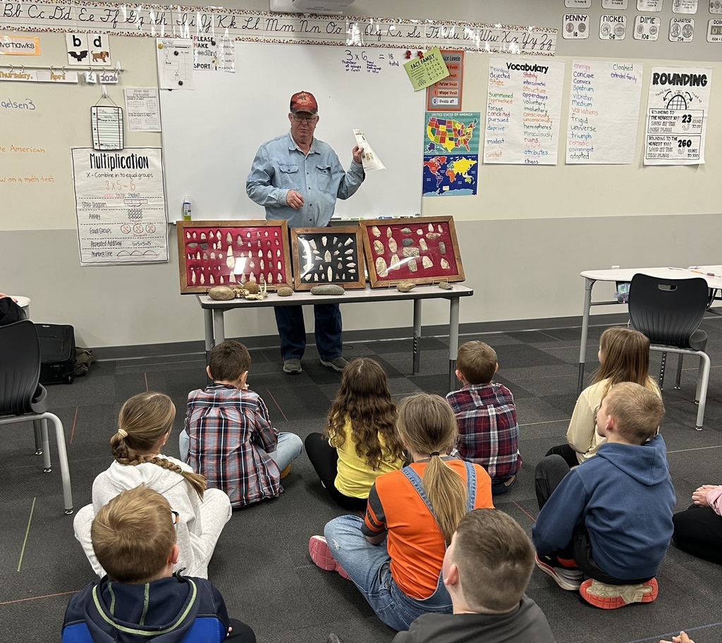 3rd Grade wrapped up their Native American unit by having special guest, Gene Kieffer, come in to share his collection of artifacts. Gene talked about tribes that were local to our area and even taught the students a few Native American games!