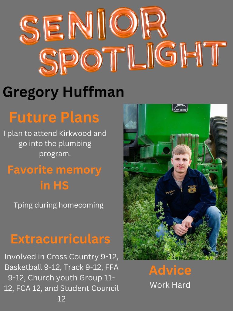 Senior Spotlight: Gregory Huffman