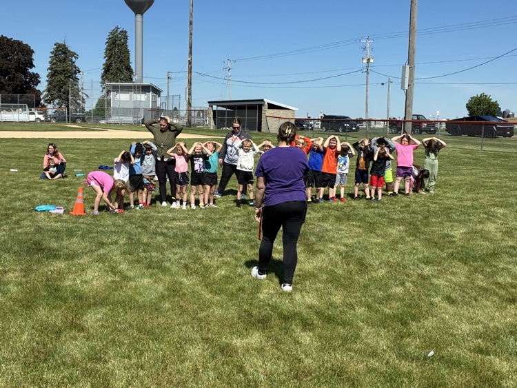 students participating in the 3-legged race 