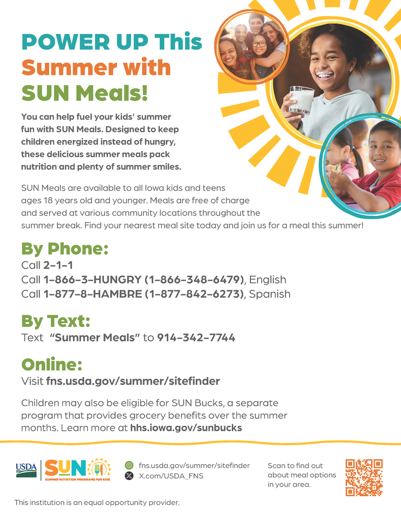 POWER UP This Summer with SUN meals!