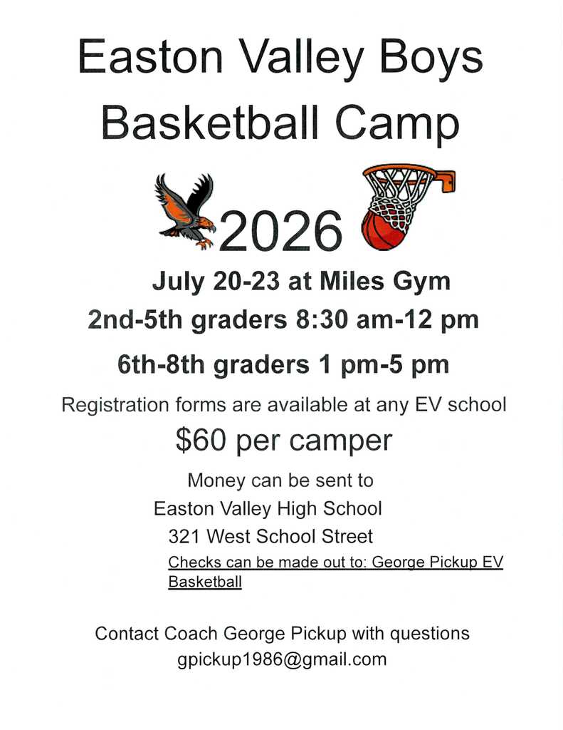 Easton Valley Boys Basketball Camp
