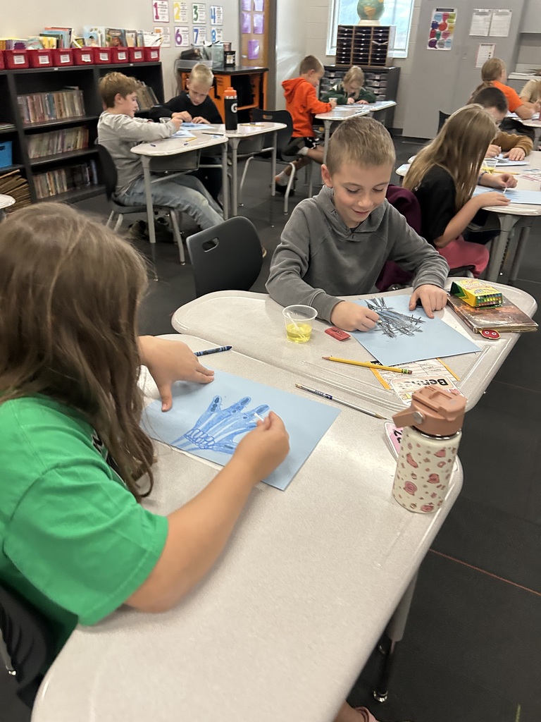 Our third graders have been learning all about the Skeletal System in ELA! On Friday, we explored the bones in our hands and created our very own “x-rays.” Check out our cool creations!