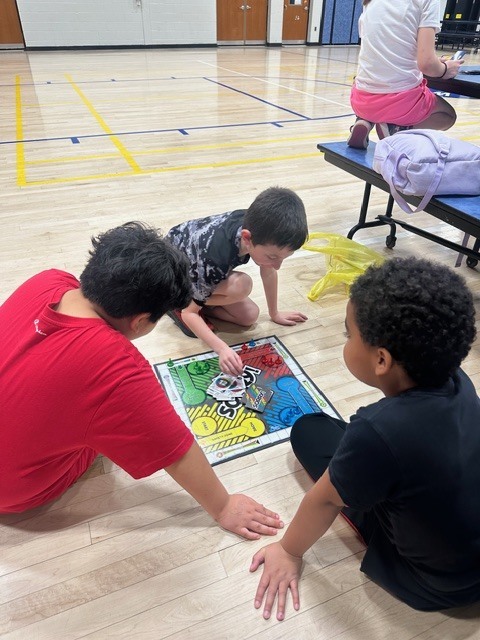 Students playing games