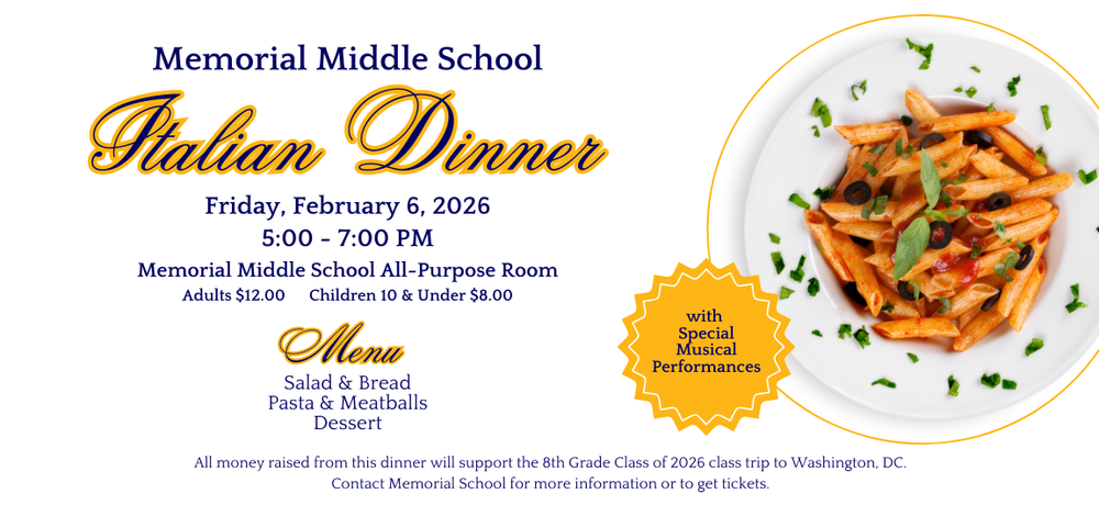 Memorial Middle School Italian Dinner