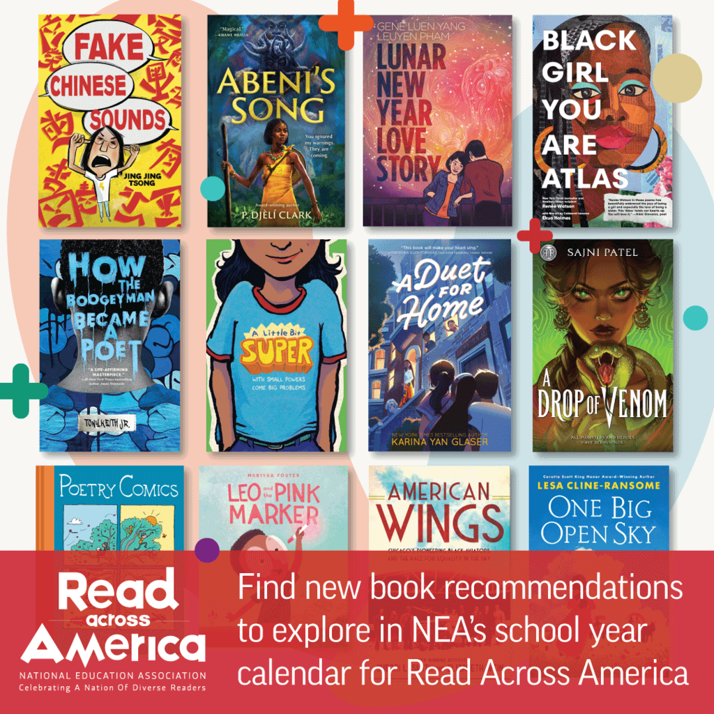 Find new book recommendations to explore in NEA's school year calendar for Read Across America