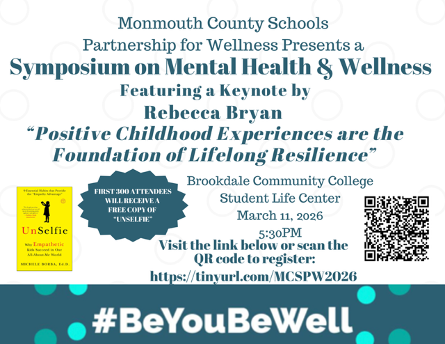 Monmouth County Schools Partnership for Wellness Presents a Symposium on Mental Health & Wellness