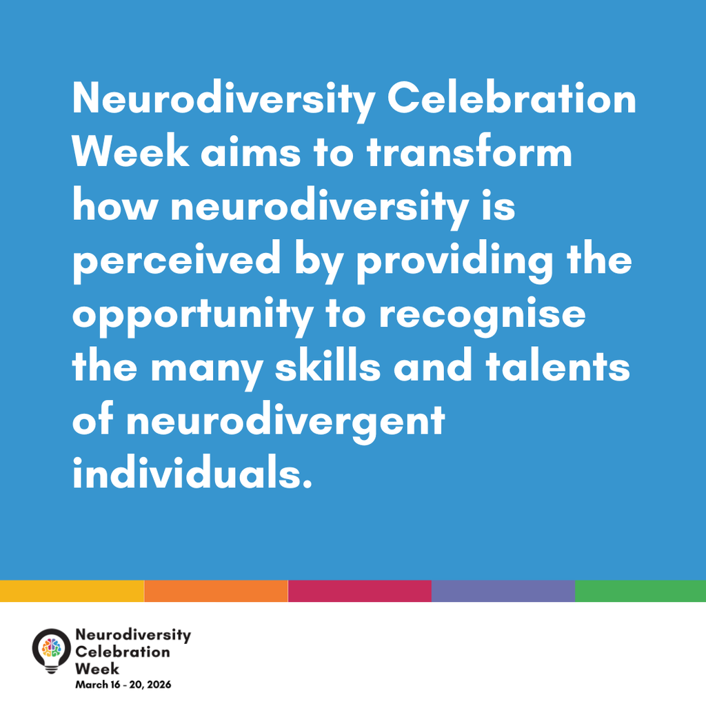 Neurodiversity Celebration Week aims to transform how neurodiversity is perceived by providing the opportunity to recognize the many skills and talents of neurodivergent individuals to build a more inclusive society.