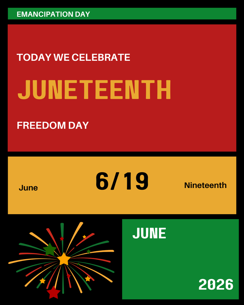 Emancipation Day - Today we celebrate Juneteenth freedom day - June 19, 2026