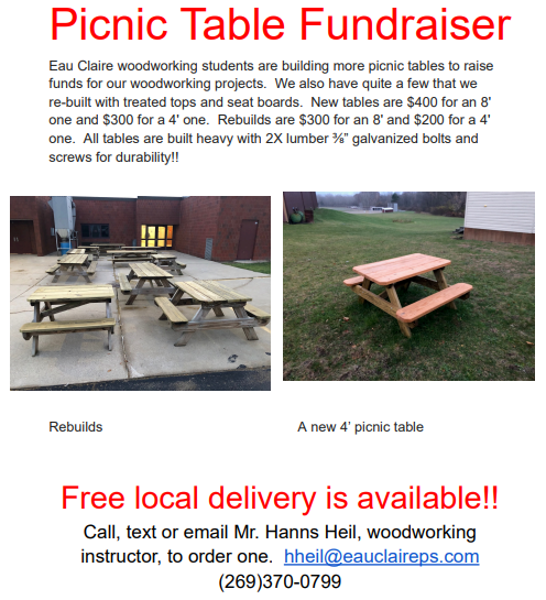 Picnic Table Fundraiser