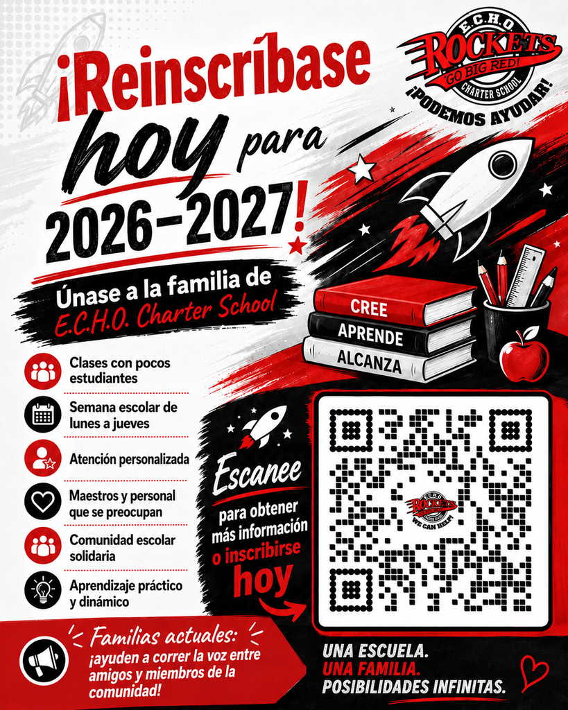 Spanish invite to reenroll you students.