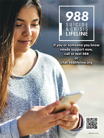 Call 988 poster