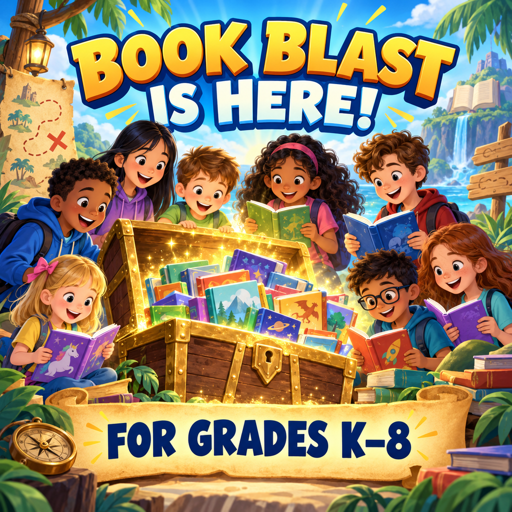 Book blast reading fun.