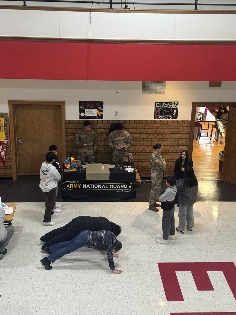 National Guard with students