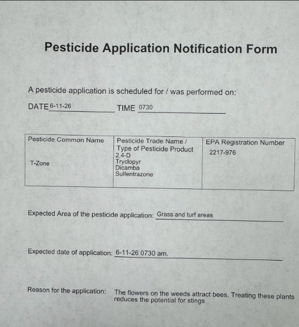 Pesticide Notice