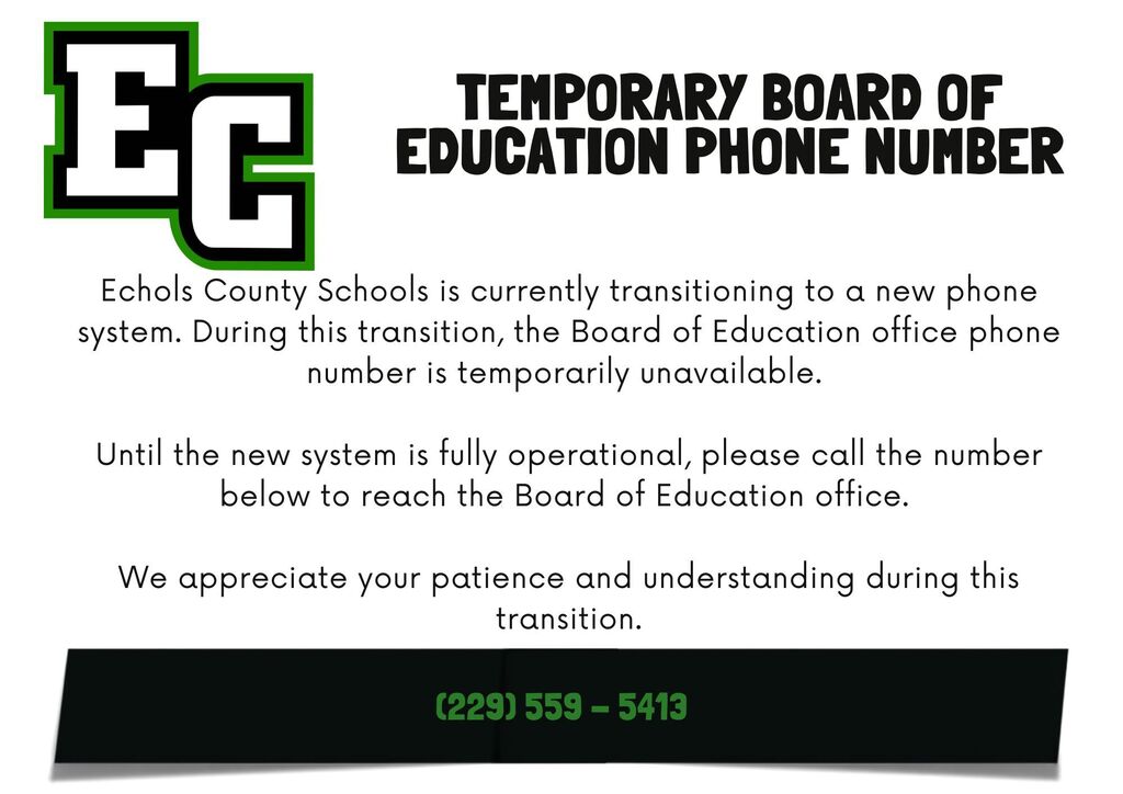 Board of Education Phone Number Announcement
