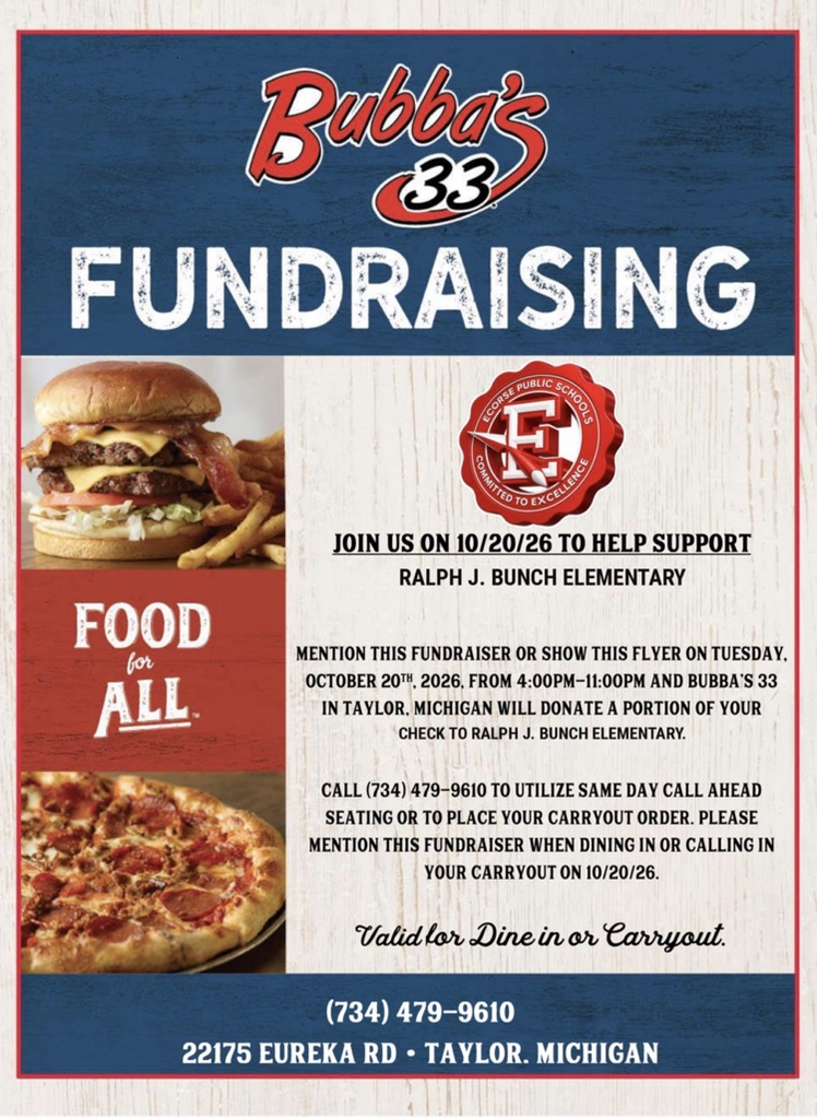 fundraising flyer for Bunche