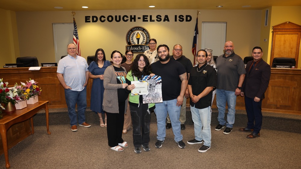 The Edcouch-Elsa ISD Board of Trustees proudly recognizes Alice Cardona f