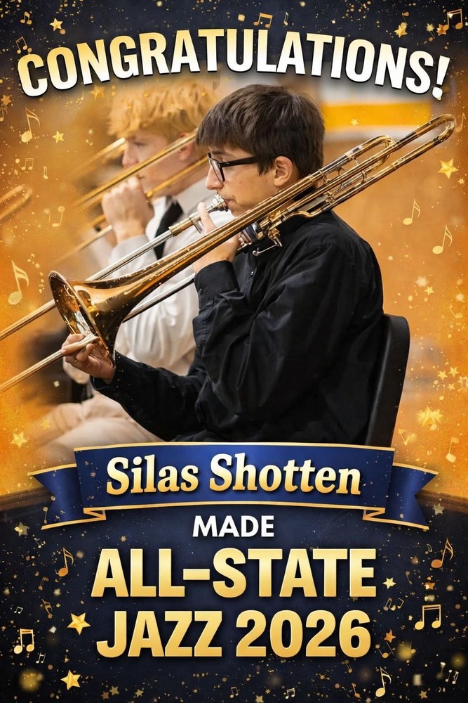 Silas Shotten playing trombone