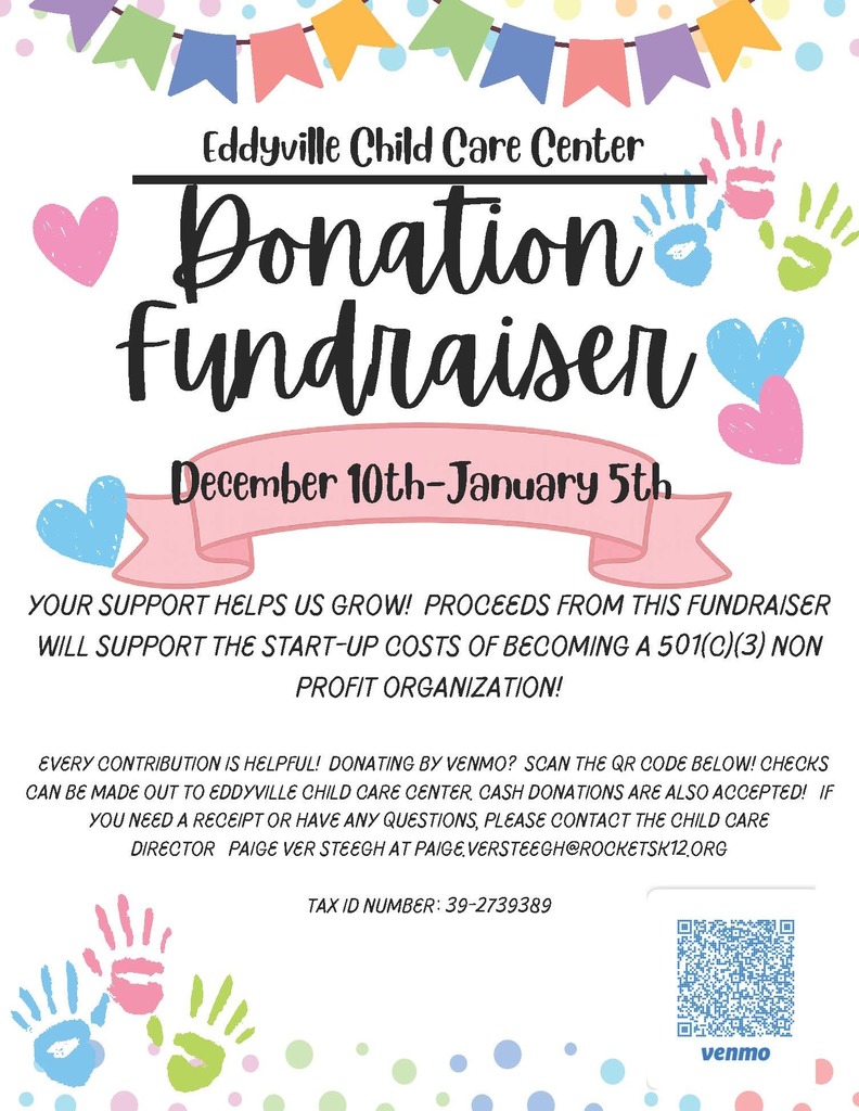 Eddyville Child Care Center Fundraiser Flyer