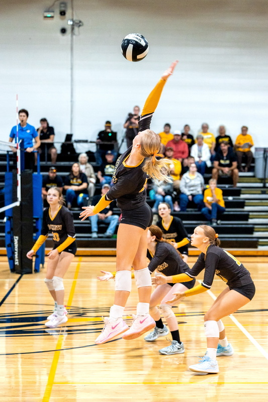 Lacey Taylor Jumps to Spike the Ball