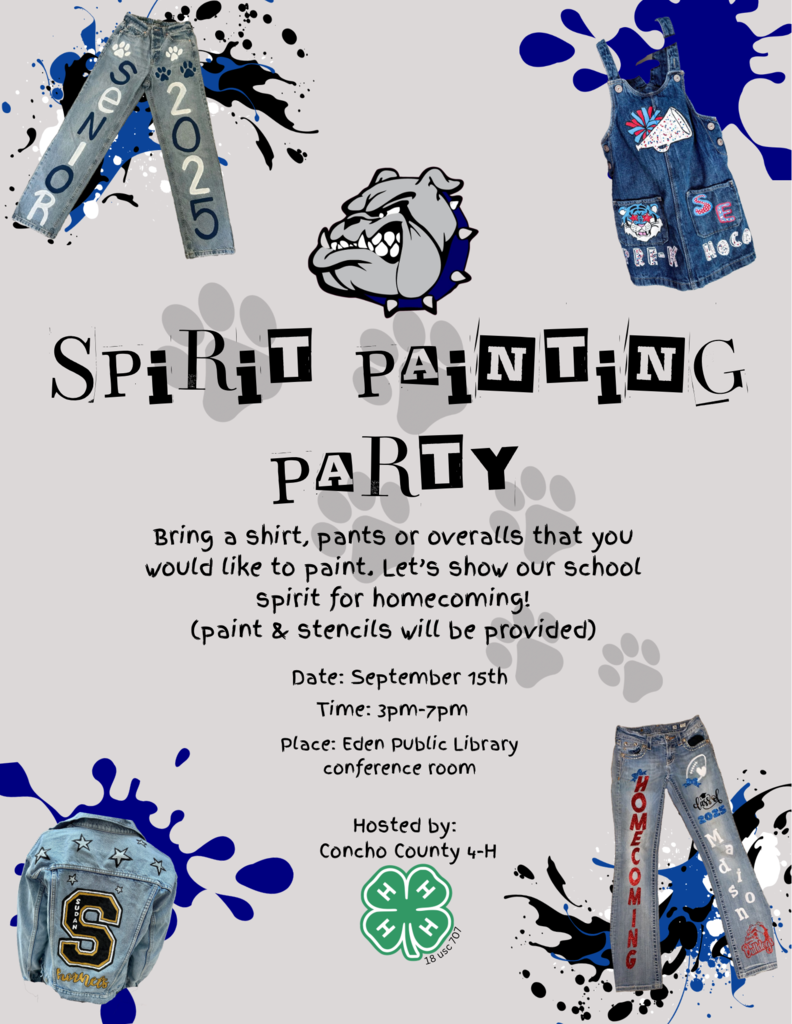 Come out and paint some spirit wear! 