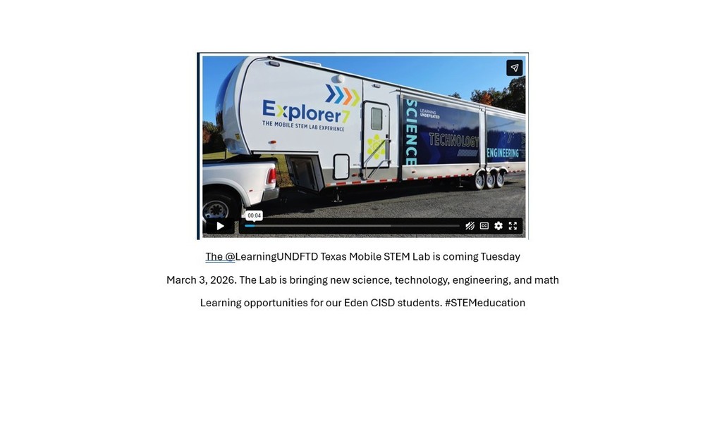 One week til Mobile STEM Lab