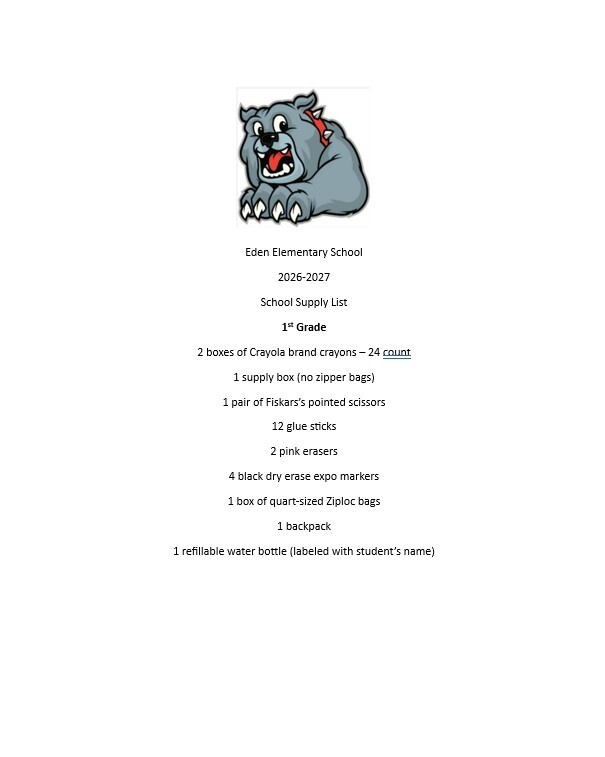school supply list