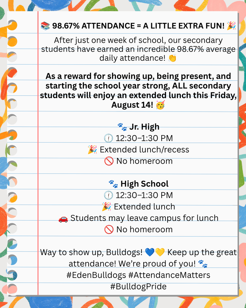 JH/HS Extended Lunch