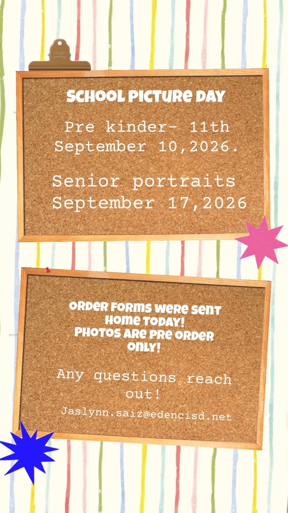 School Picture Day Sept. 10th