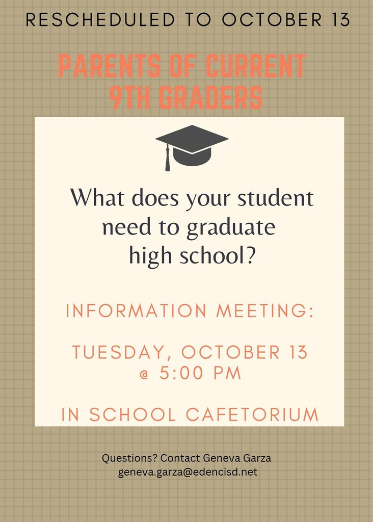 9th Gr Parent Meeting