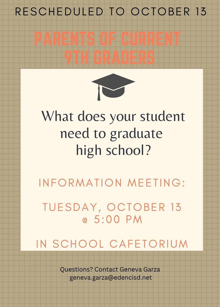 9th Gr Parent Meeting
