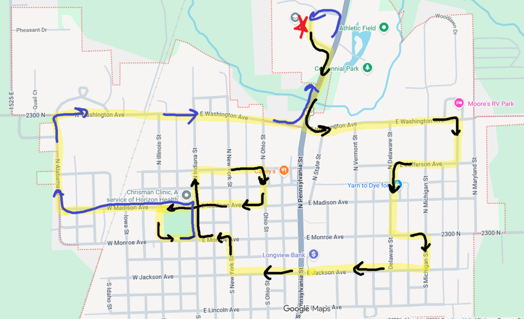 Senior Parade Route