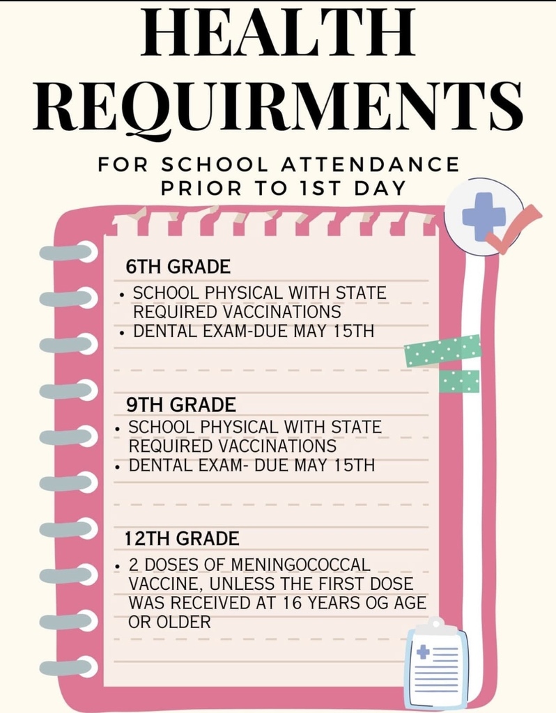 Heath Requirements for School