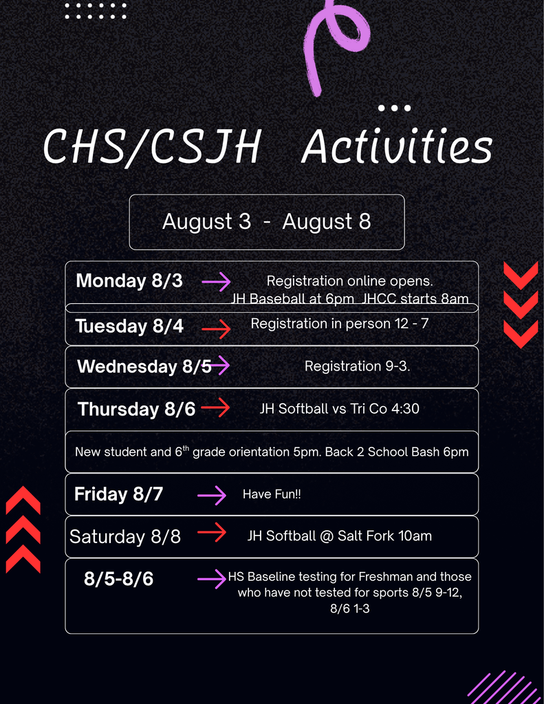 Weekly Activities