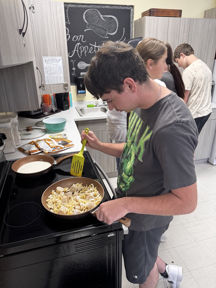 students cooking