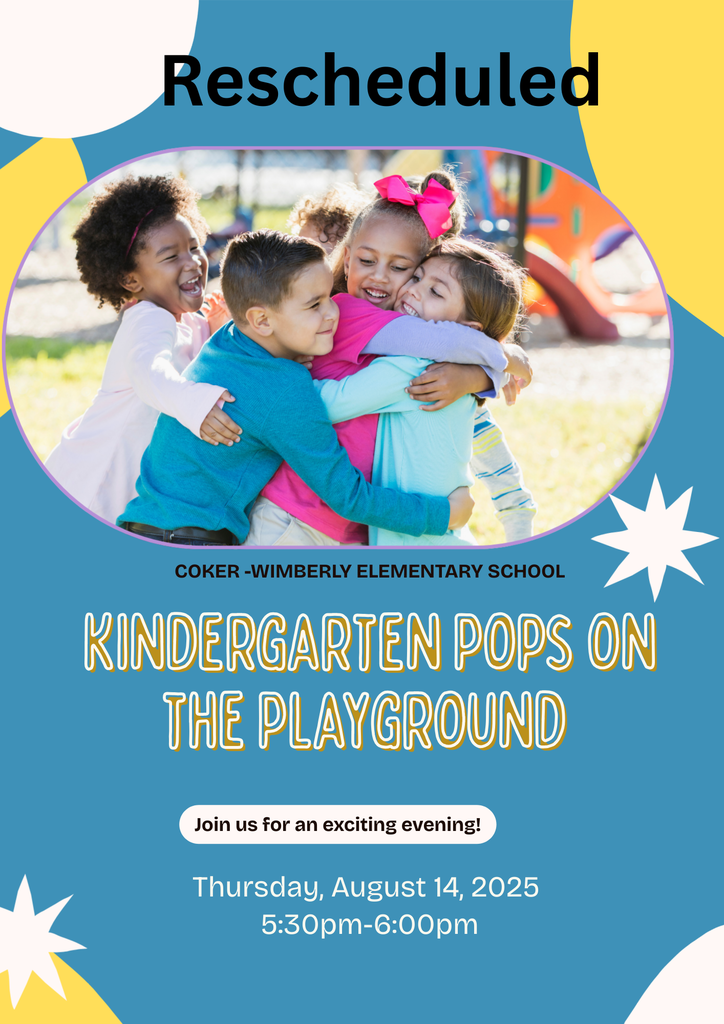Good Afternoon Dolphin Family, Kindergarten "Pops on the Playground" has been rescheduled.