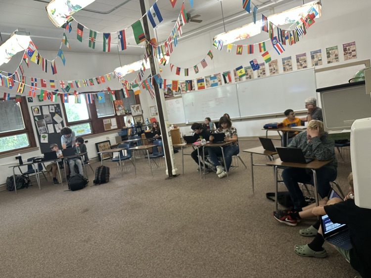 students in class