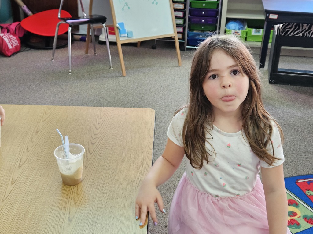 a girl with a root beer float