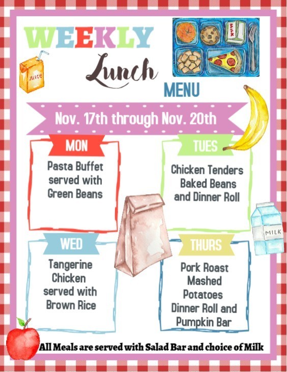 Lunch menu