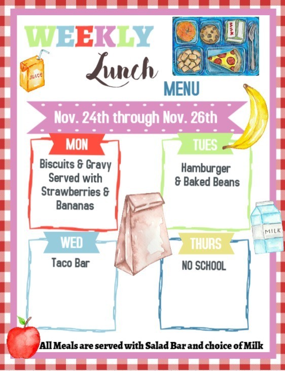 Lunch menu