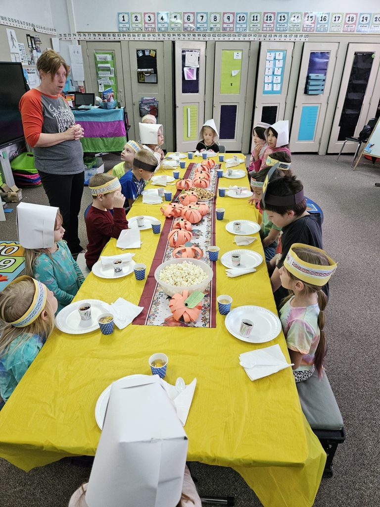 students celebrating a feast 