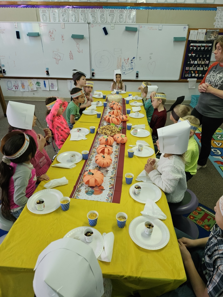 students celebrating a feast