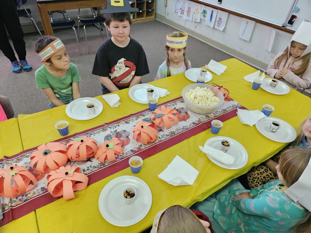 students celebrating a feast